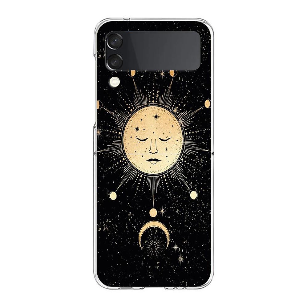 

Эстетический прозрачный чехол для телефона Moon Tarot Cat для Samsung Galaxy Z Flip 4, тонкий, высокий, жесткий чехол для Galaxy Z Flip 3, 5G Galaxy Z Flip