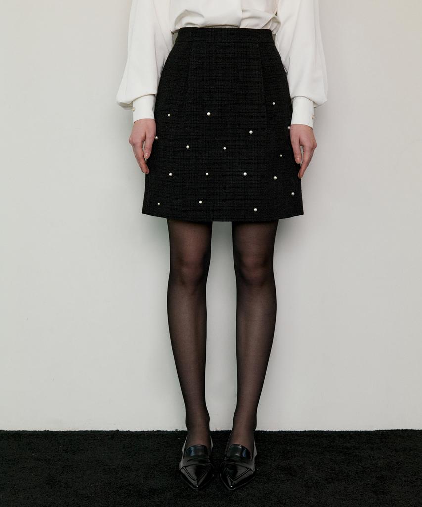 Otte Pearl Tweed Sk_Black