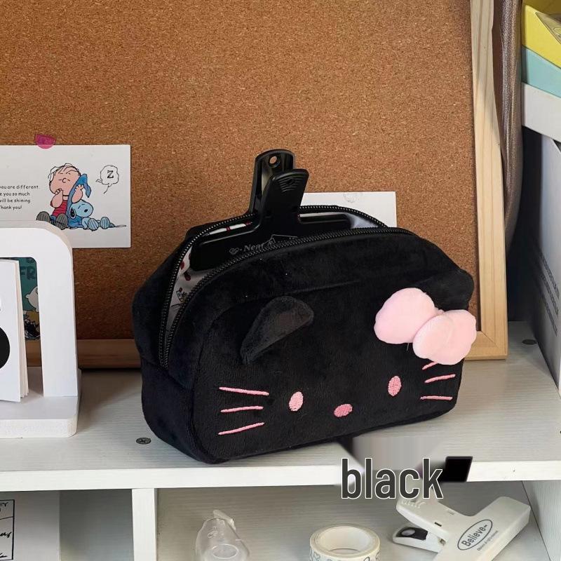 Large Capacity Cute Plush Pacha Dog Pencil Case for Middle School - Japanese Cartoon Girl Design