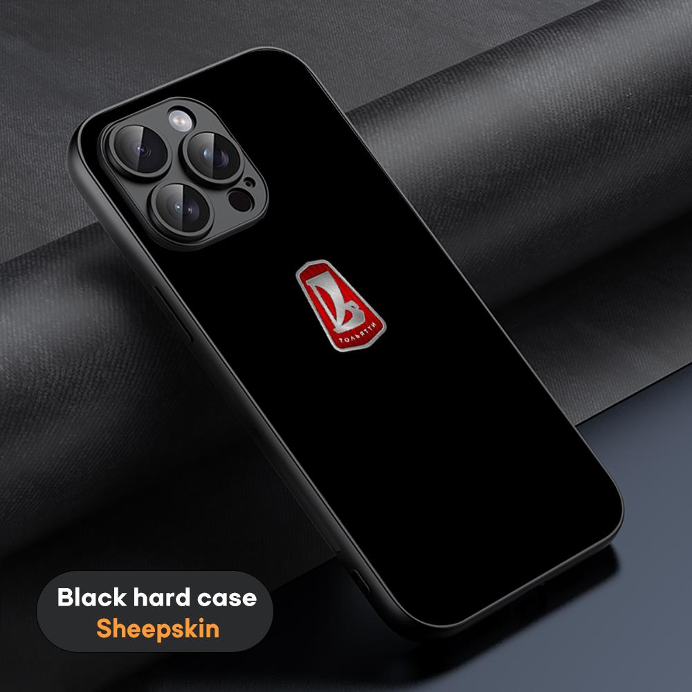 Cool Car L-la-Da Fashion Logo Design Phone Case For iPhone 16 15 14 13 12 11 Plus Pro Max Limited Black Hard Case Sheepskin