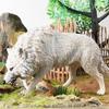Oenux Big Size Savage Wild Beast Animals Wolf Wolves Model Action Figures Collection Solid PVC High Quality Home decor Toy Gift