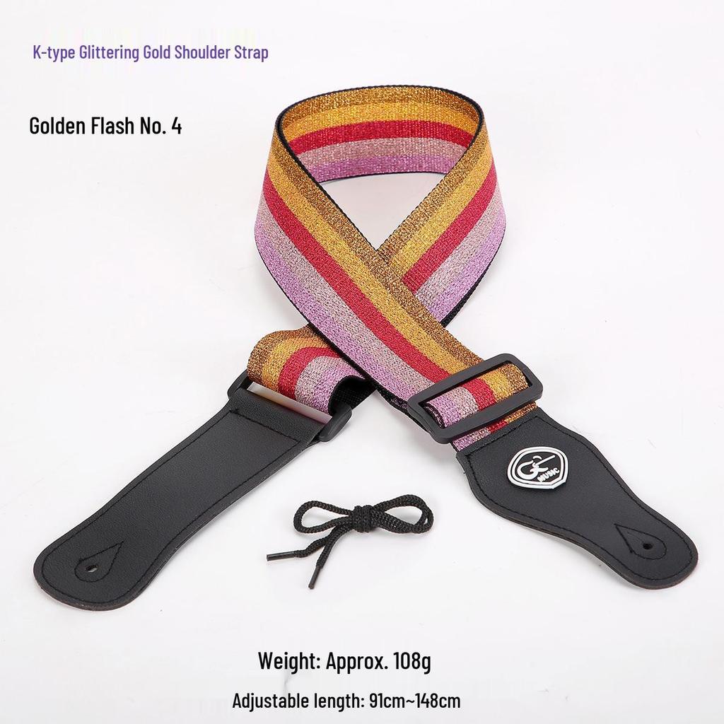 Personalized Polyester Guitar Strap for Folk, Electric, Classical, and Bass Guitars