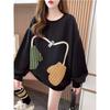 Sweatshirt for Women Cotton Oversize Loose Casual Pullover Long Sleeve Spring Sweatshirt Top