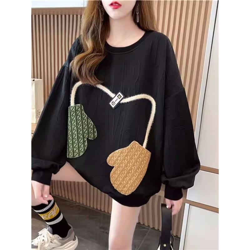 Sweatshirt for Women Cotton Oversize Loose Casual Pullover Long Sleeve Spring Sweatshirt Top