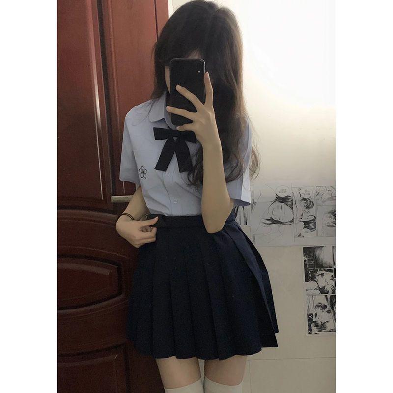 Sakuragi Kita Embroidered Blue JK Summer School Uniform Shirt