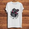 Tyrannosaurus Rex Break Out T-rex Funny 3d Tshirt,Men White Casual Short Sleeve T Shirt,Cool Un