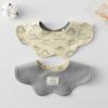 Korean Style A-Type Pure Cotton Double-Sided Baby Bib for 0-2 Years