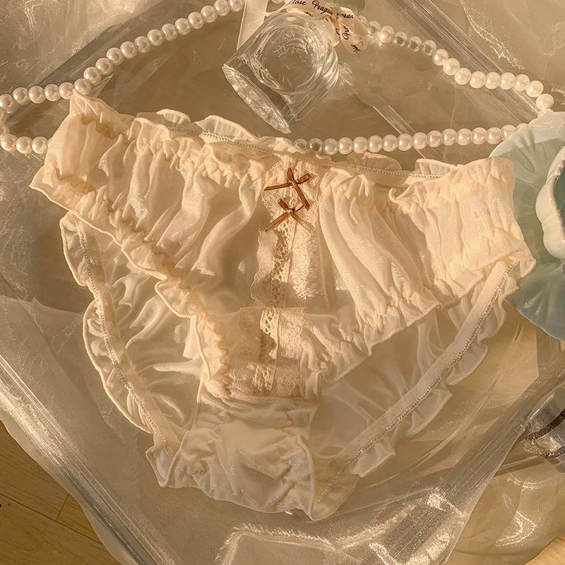 

Sexy Plus Size Womens Underwear Cotton Gusset Breathable Mid Rise Panties Moonlight Sweetheart Pure Desire XL абрикосовый