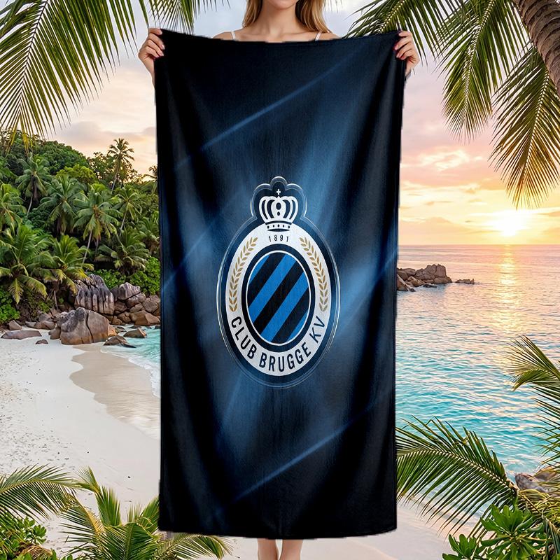 Club Brugge FC Print Quick Dry Beach Towel Microfiber Absorbent Portable Travel Swimming Towel