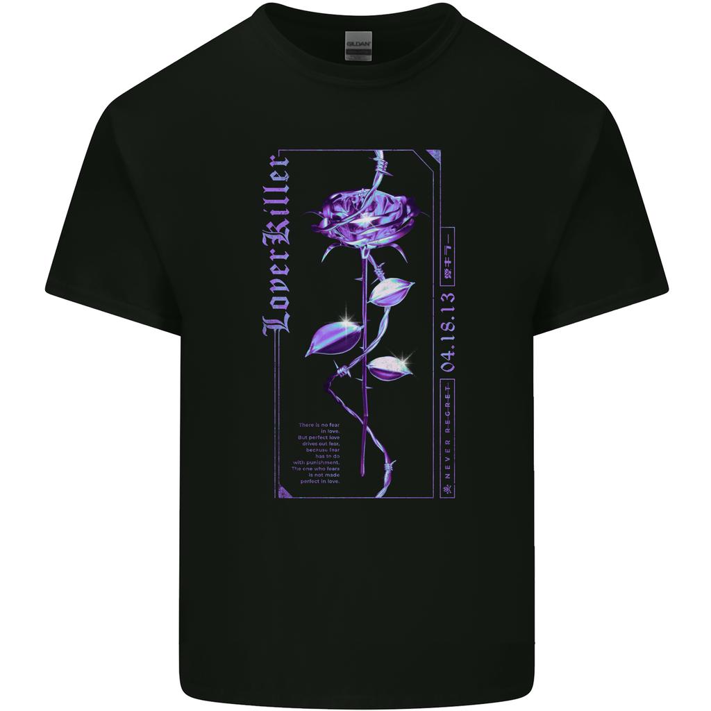 Lover Killer Rose Gothic Goth Unisexs Light Cotton TShirt