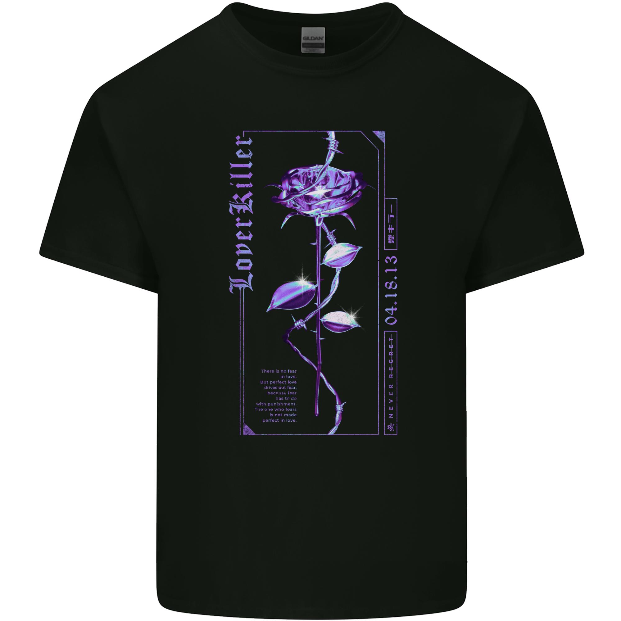 Lover Killer Rose Gothic Goth Unisexs Light Cotton TShirt S