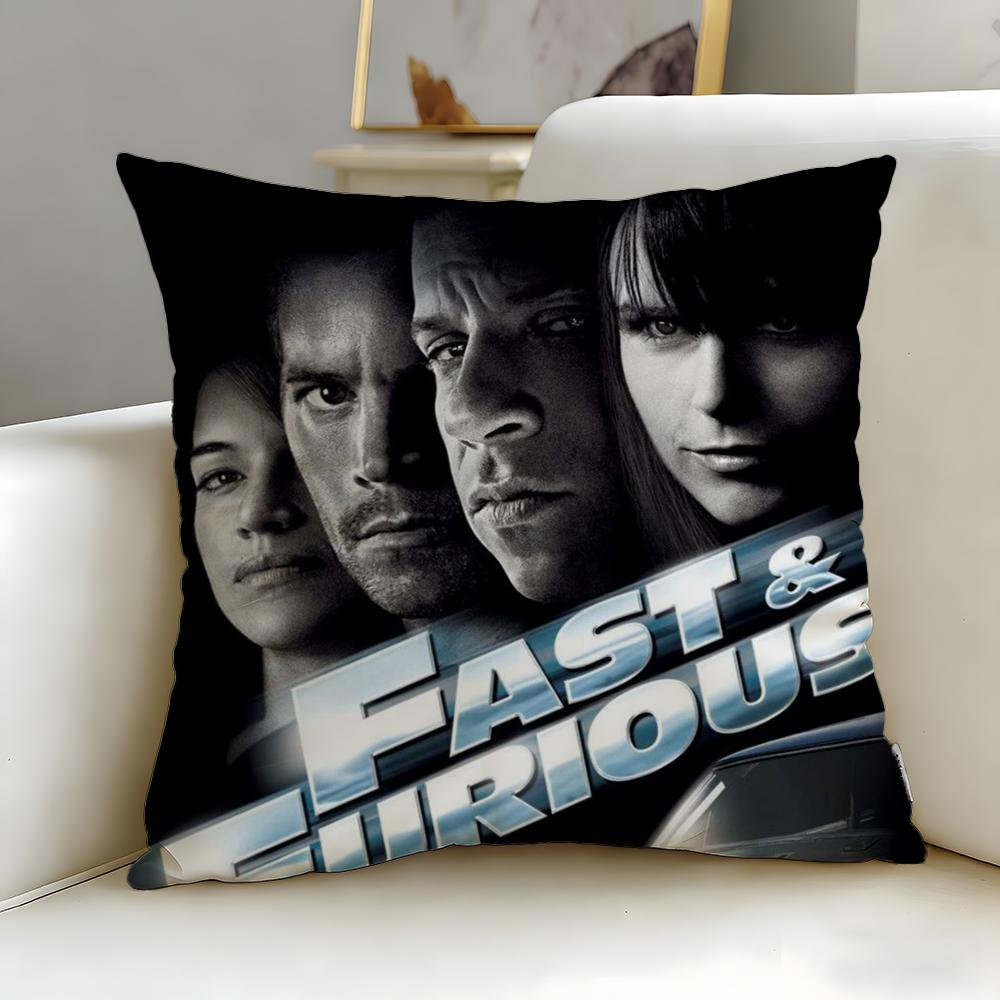 Movie Series The Fast The Furious Cushion Cover Soft & Easy-Wash Pillow Case – Versatile For Couch, Bed, Travel And Office