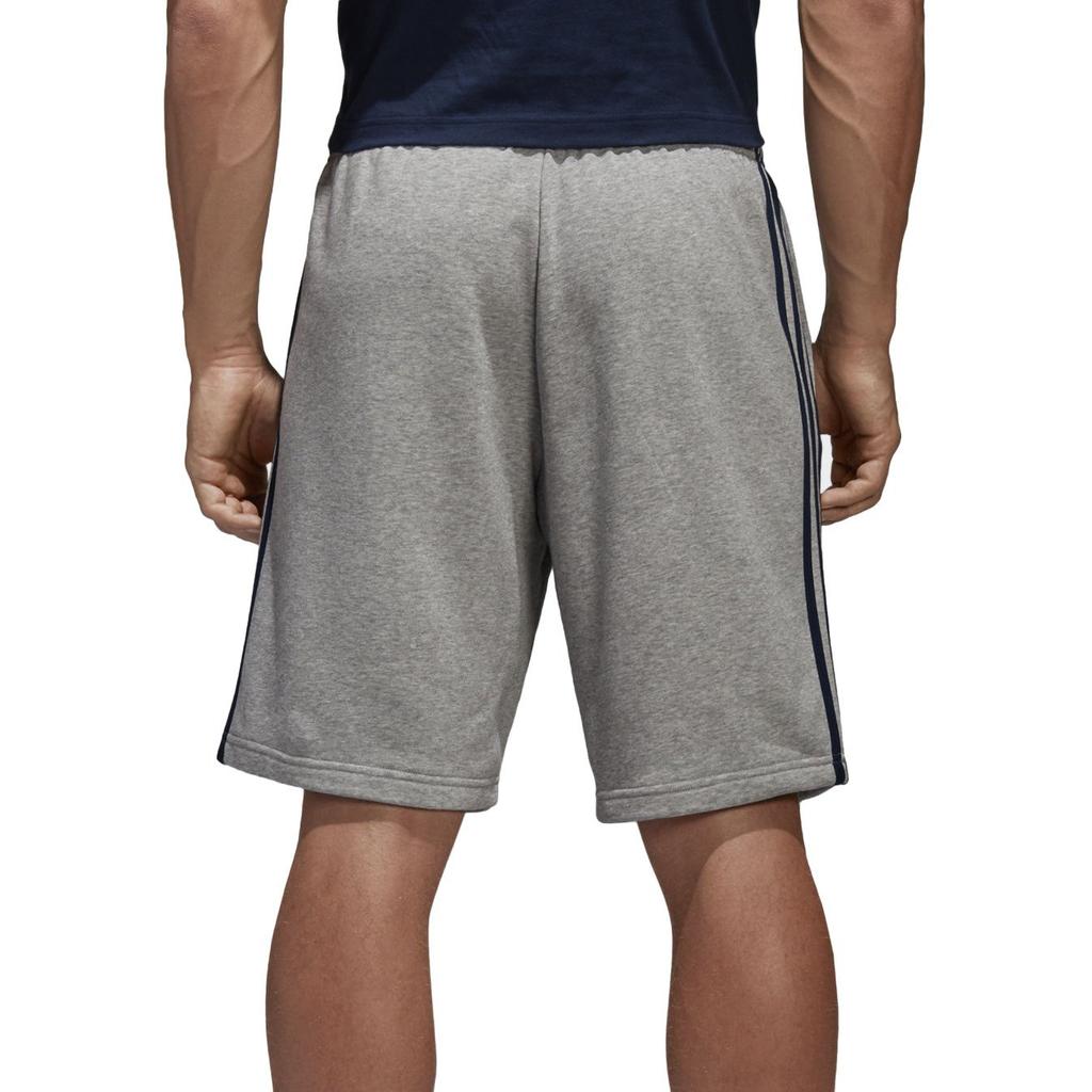 Adidas Essentials Comfortable Versatile Striped Casual Shorts Men Shorts Gray BK7469