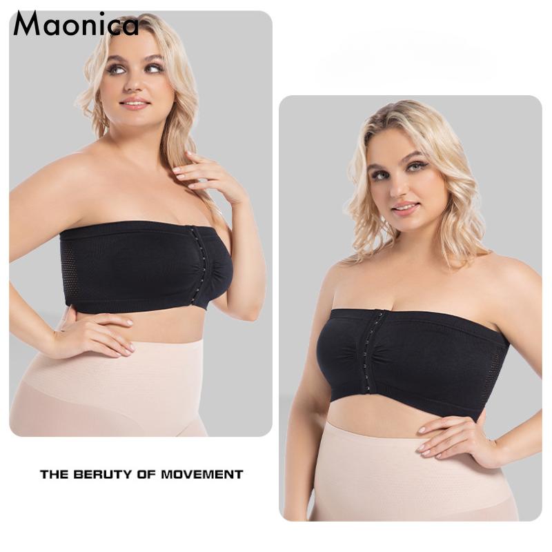 Europeisk Storlek Stor Storlek Enradig Underkläder Bröststöd Bröstknäppta Linnen Tunna Andningsbara Underkläder för Kvinnor