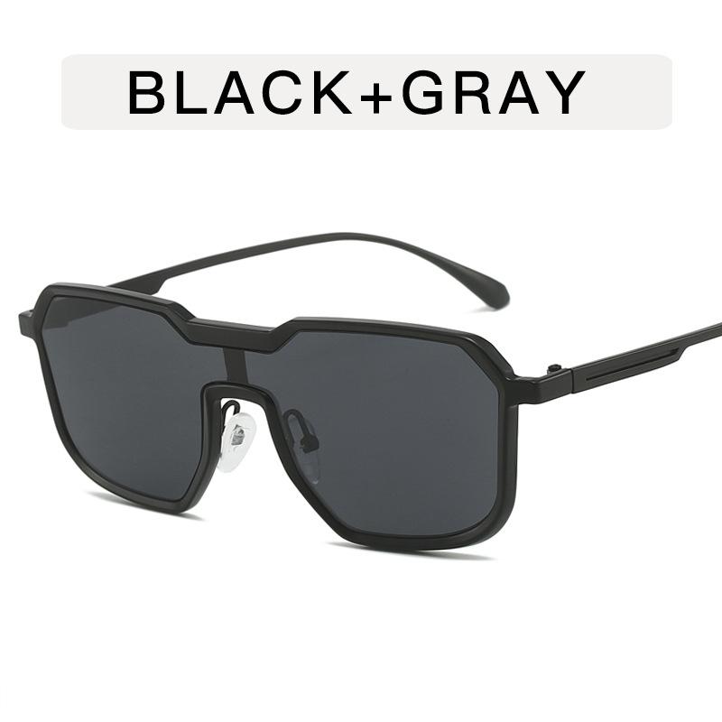 

Солнцезащитные очки в стиле ретро киберпанк One Piece Square для мужчин с металлической оправой, модные женские повседневные солнцезащитные очки унисекс в стиле панк