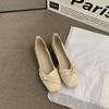 French square head shallow mouth flat shoes 2025 spring new late evening breeze gentle pregnant women soft sole single shoes popular women's shoes