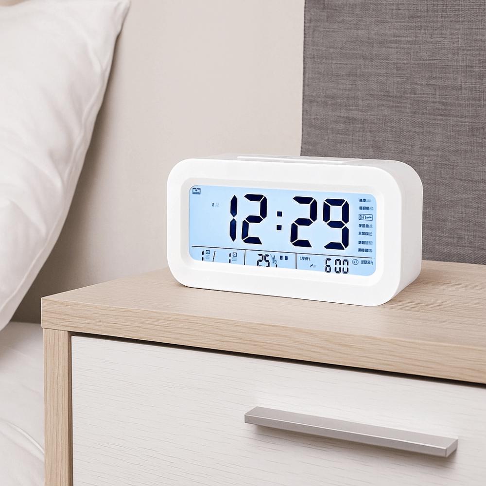 Snooze Feature LED Electronic Alarm Clock LED Display Desktop Table Clock Desktop