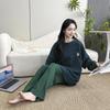 Women's Plus Size Cotton Pajama Set - Autumn Casual & Comfortable, Wearable Outdoors