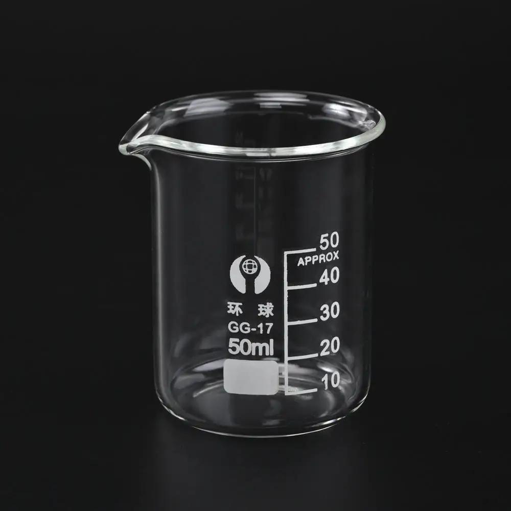 1pc 5ml 10ml 25ml 50ml 100ml Beaker Measuring Glass Beaker Lab Borosilicate Glassware Chemical Experiment