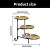 Three Tiers Display Stand for Festives and Casual Dining Detachable Cake Holder Wedding Banquets Cupcakes Holder