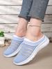 Damen Sommer Sneaker Gestreift Gestrickt Atmungsaktiv Zum Hineinschlüpfen Lässige Schuhe Zum Gehen Kostenloser Versand
