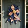 Letrero Decorativo de Flores para Puerta Principal Retro Arpillera Kit para Hacer Corona y Lazo DIY Colgante de Pared Floral Artificial para Decoración Interior Exterior del Hogar