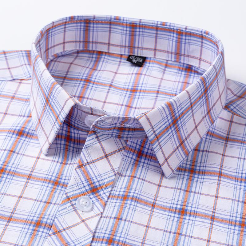 2027 New Men's Plaid Shirts Long Sleeve Cotton Checked Shirt Formal Fashion Thin Soft Classic Basic Casual Male Clothing 6XL 5XL