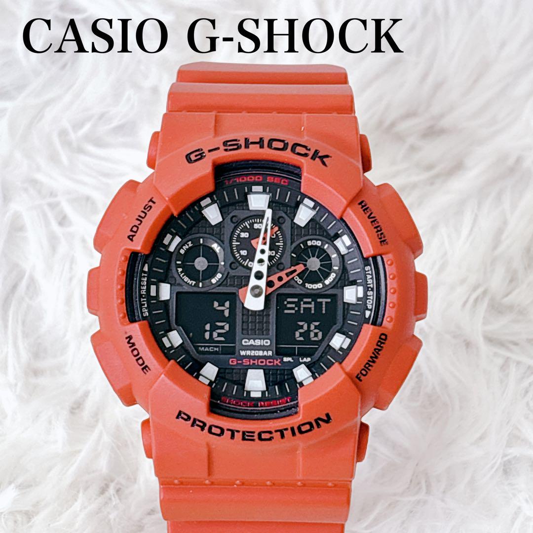 

[Б/У] CASIO G-SHOCK Красные Часы GA-100B Мужские