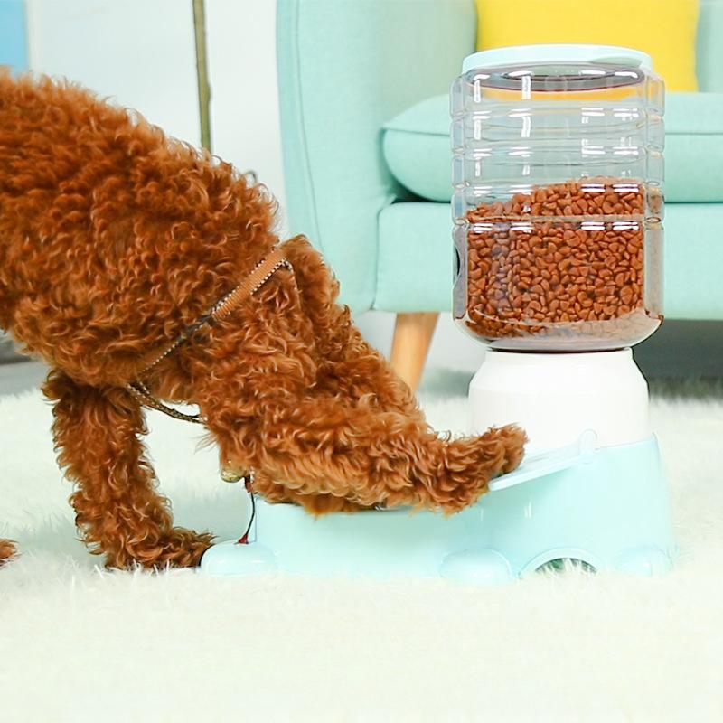 Dog Quantitative Feeding Push-type Feeder Puzzle Pet Large-capacity Automatic Feeder Cat Bowl Cat Bowl
