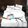 Animal Owl Bird Black Nighthawk Beding Set Bedrom Soft Modern Bedspreads Comefortable Soft Duvet Cover Comfortable Quilt Cover And Pilowcase