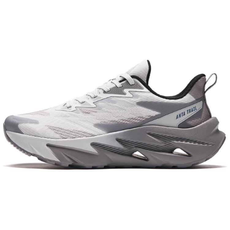Anta Tiandu Shock Absorbing Durable Low Top Running Shoes Men Sneakers Gray White 112415536-2