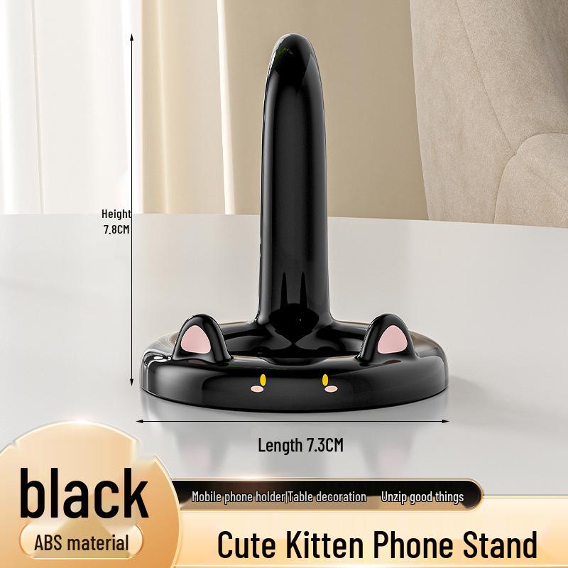 Multifunctional Cute Cat Phone Holder - Portable Desktop Stand for Lazy Viewing