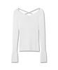 Michikoleondeonkosino X Strap Ribbed Knit Top Ivory