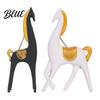 Simple Horse Design Accessory Minimalist Brooch White Black Alloy Lapel