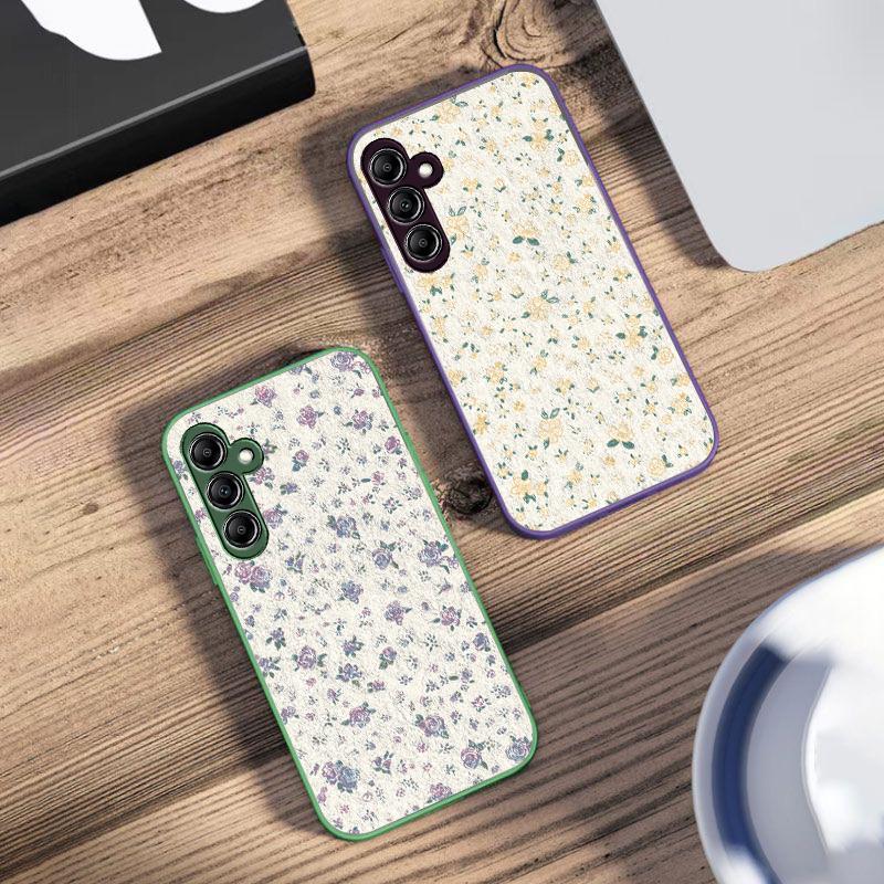 Rose Pink Flowers For Samsung Galaxy A14 4G 20 30 52 20S 21S 22 A32 33 34 42 50 51 53 54 70 71 72 73 5G Glass Phone Case