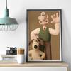 1ks Horký Vtipný Kreslený W-WallaceS Roztomilý G-Gromit Plakát HD Plakáty Domácí Pokoj Bar Kavárna Dekor Umění Nástěnná Malba Obrázek