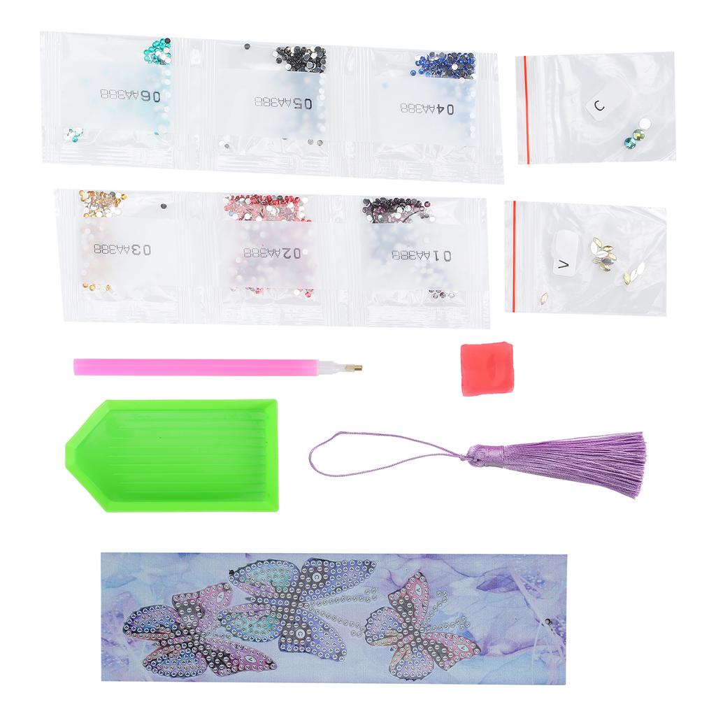 DIY Decorative Diamond Painting Bookmarks Diamond Embroidery with Tassel Art Crafts