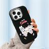 For iPhone 15 14 13 11ProMax 14 15 16 Samsung S25 S24 S23 S22 Redmi 10 13 14C Cartoon Black Cat Silver Edge Soft Liquid Silicone Protective Casing