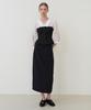 BIBYSEOB Back Slit Skirt Black [T61]