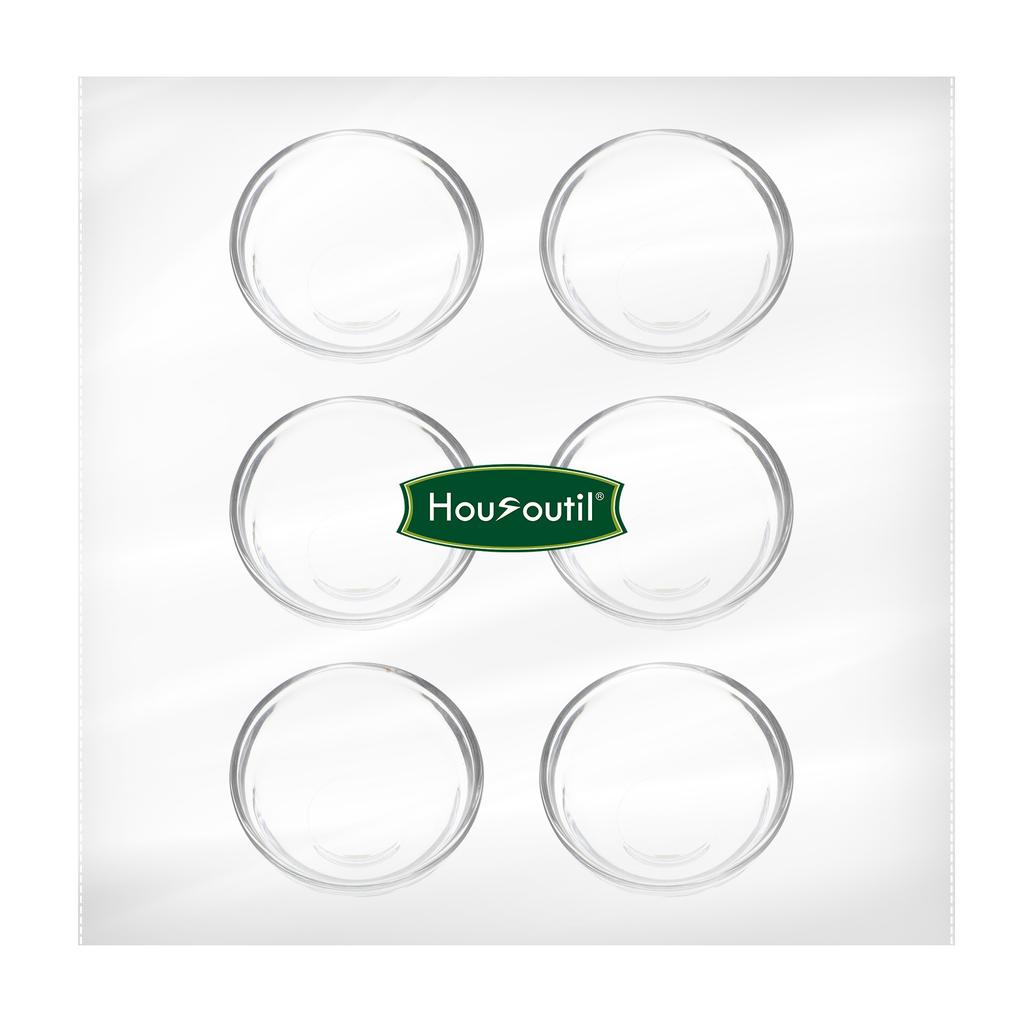 6pcs Home Use Jelly Cups Pudding Bowls Space-saving Glass Bowls Glass Prep Bowls Prep Nice Bowls Durable Durable Useful