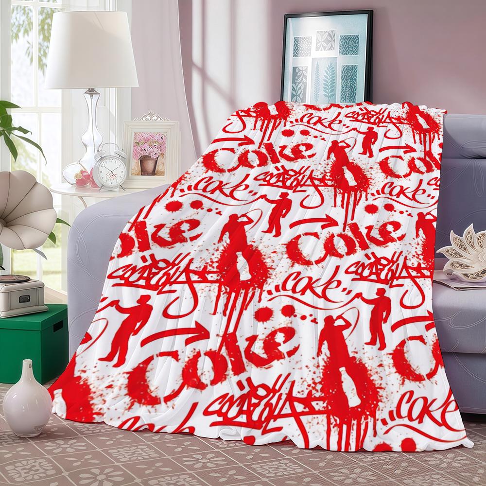 Coperta Fashion C-Coca-C-Cola-S Morbida e Delicata sulla Pelle per Divano Letto Riposino Copriletto Piumone per Tutte le Stagioni