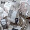Mo Mo Bai Kraft Paper Die-cut Adhesive Tape: Retro Writing Journal Collage Base - 6 Styles