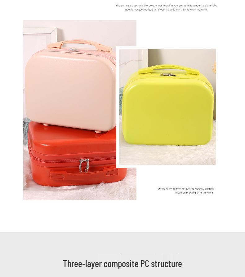 Compact 14-Inch Handheld Makeup Case - Lightweight, Stylish Travel Storage Box