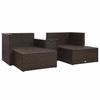 Salon de jardin modulable 5 pièces - Marron - 70 x 40 x 48 cm