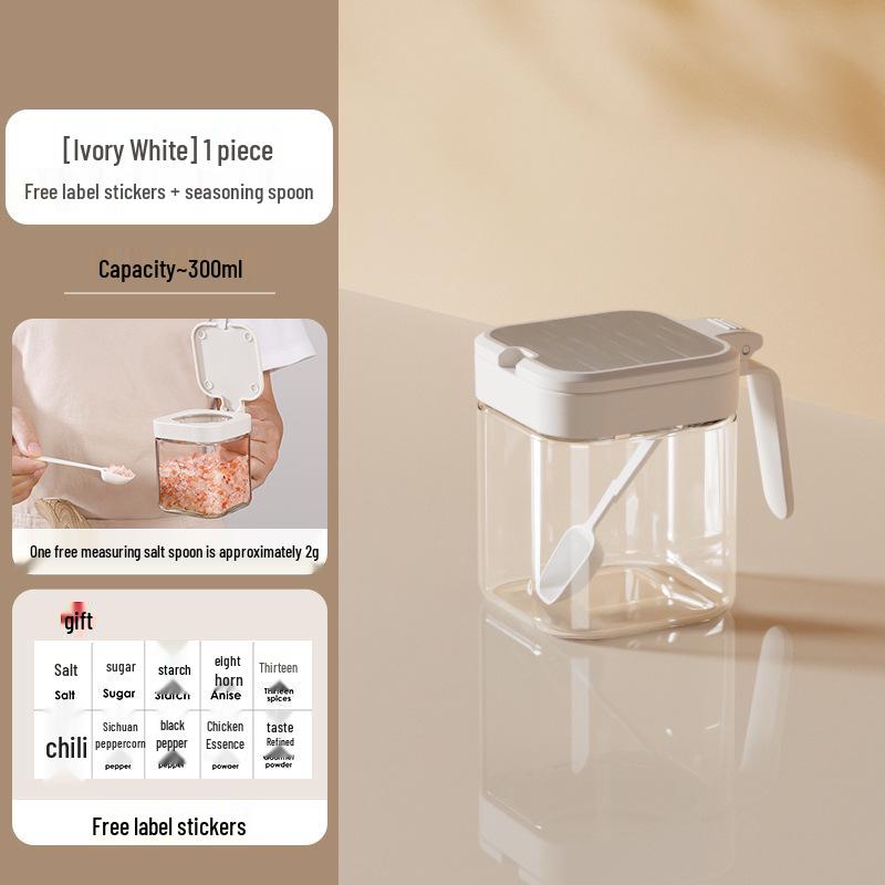 Kitchen Spice Jar Set: Storage Containers for Salt, MSG, and Seasonings