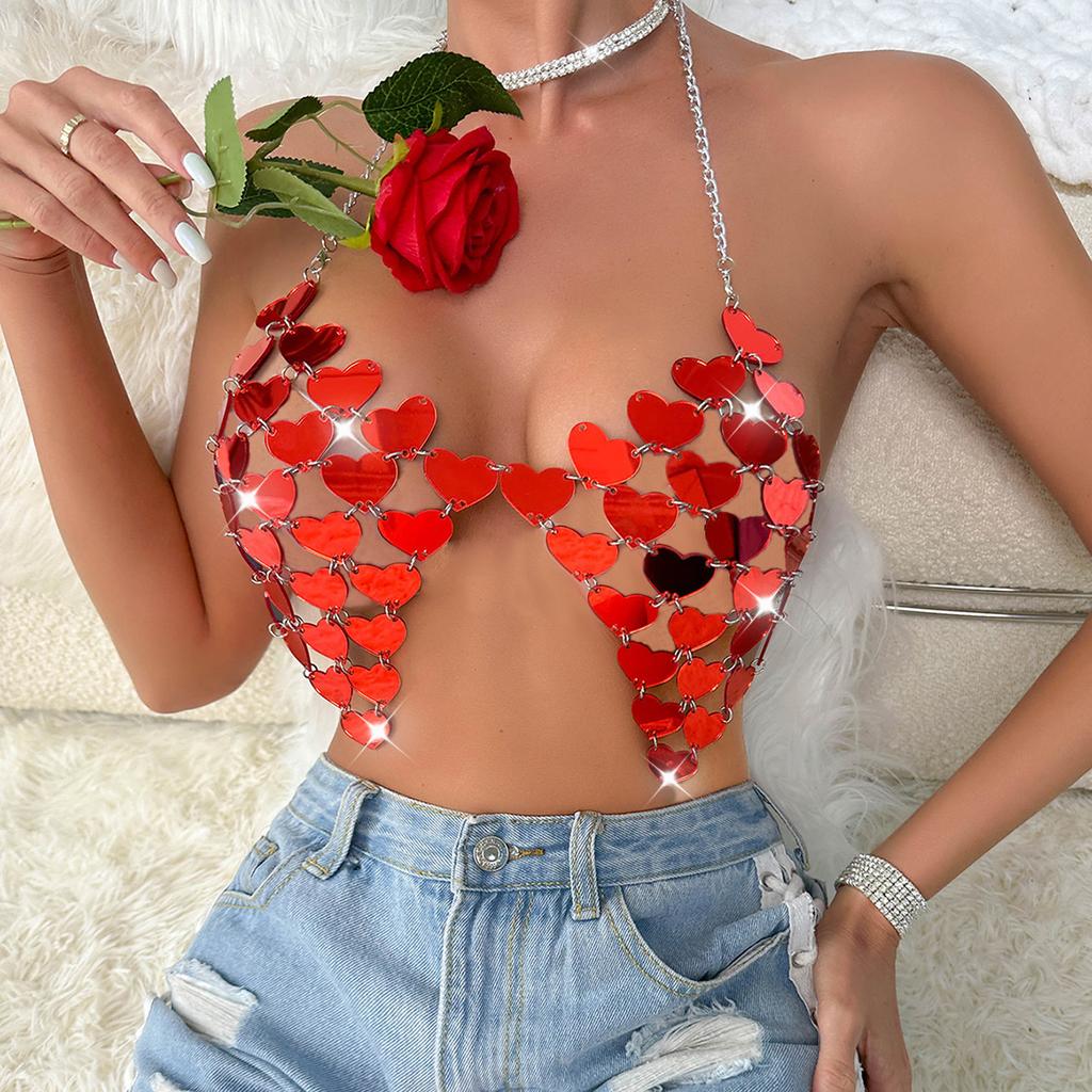 Мода 2025 22 Сексуальный акриловый зеркальный жилет Love 2