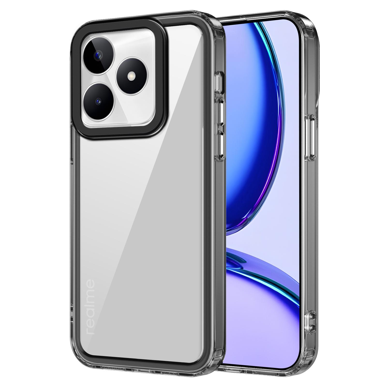 

Dustproof Phone Cover for Realme C53 (Global)/Realme Narzo N53 4G Shell HD Clear PC+TPU Case Transparent Black