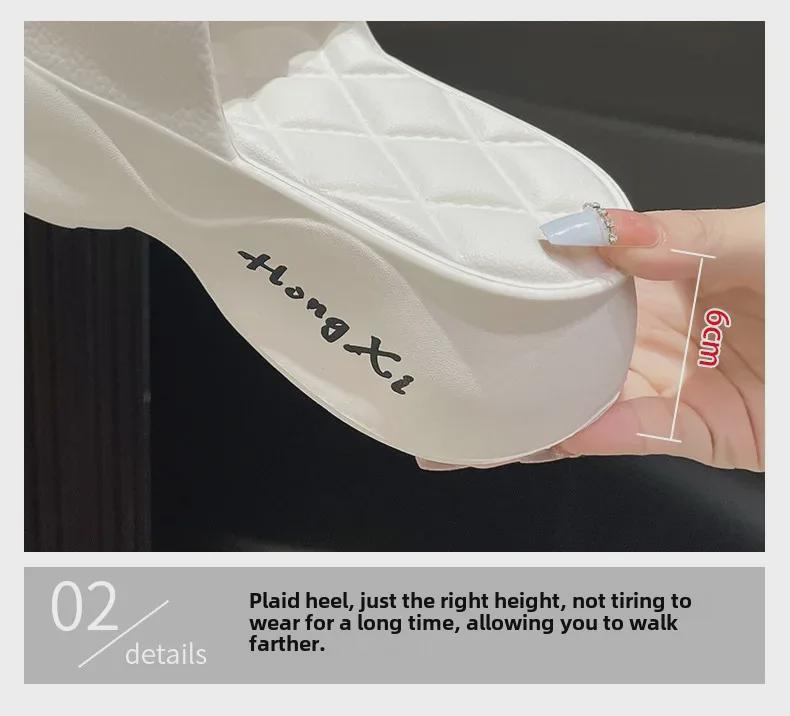2023 Women's Fashion Thick-Soled Heightening Non-Slip Slippers for Indoor & Outdoor Winter Wear
