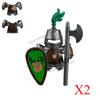 Medieval Military Soldiers Figures MOC Building Blocks Castle Black Eagle Wolf Octopus Griffin Ancient Knight Waffen Bricks Toys