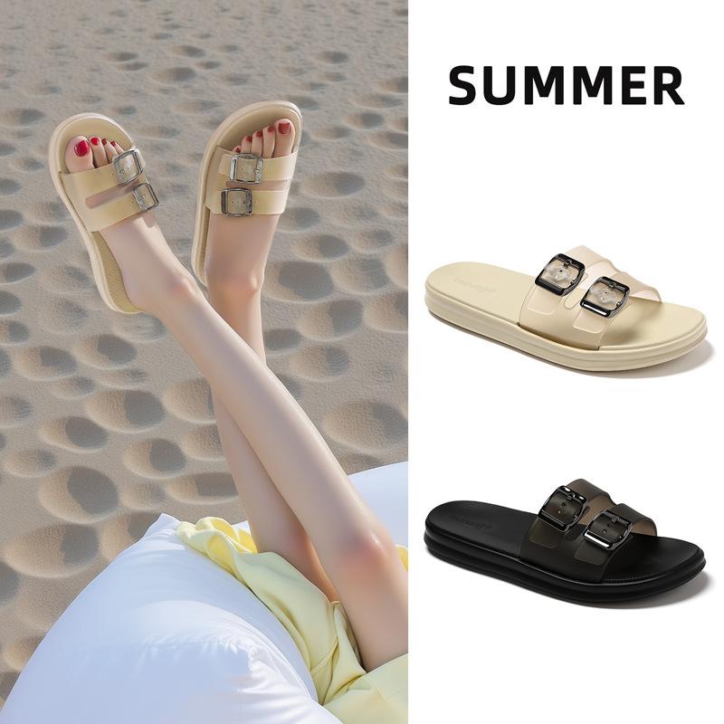 One word with slippers summer casual wear new home indoor EVA non-slip bath sandals